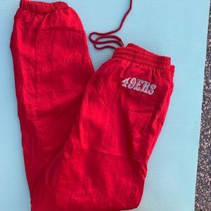 49ers red jogging pants